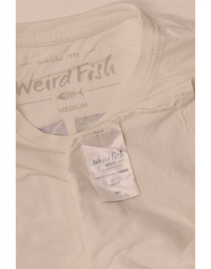 Weird Fish Herren-T-Shirt mit Grafik, mittelweiße Baumwolle