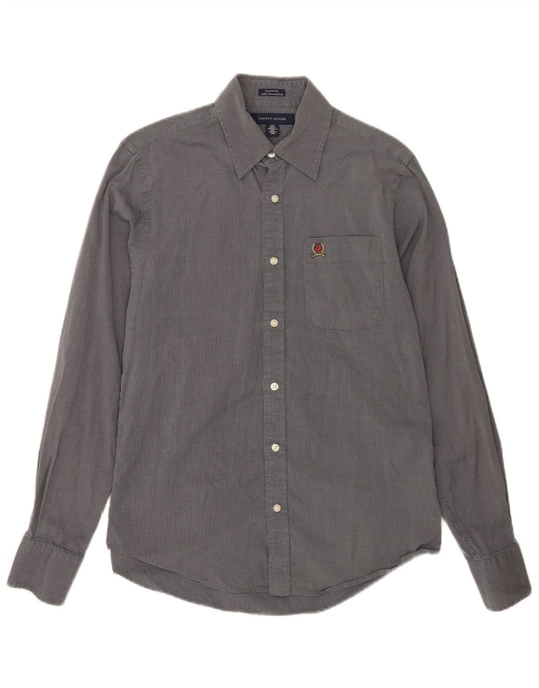 Tommy Hilfiger Herren-Hemd mit individueller Passform, Größe S, marineblau, Baumwolle