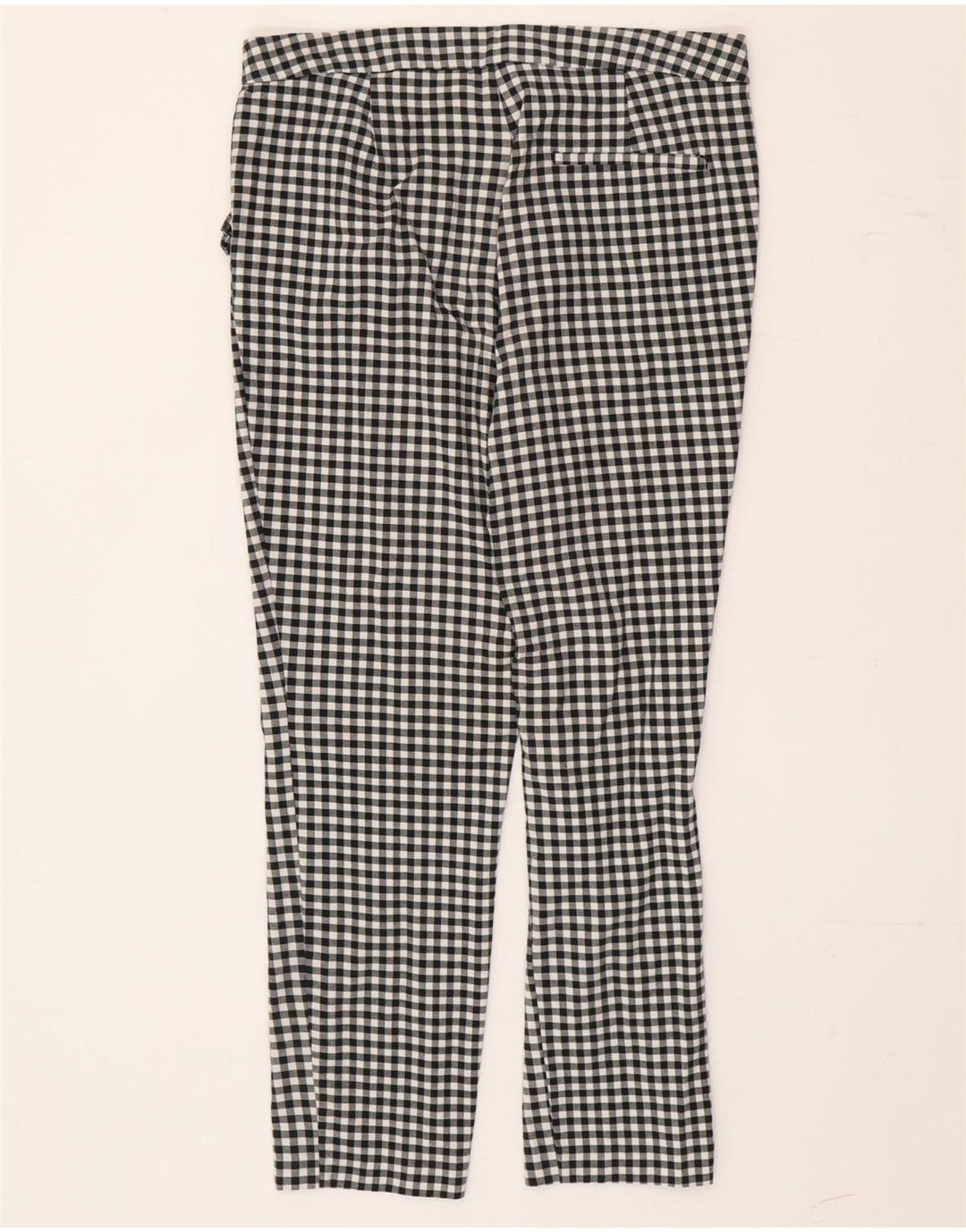 Zara Slim Chino-Hose für Damen, Größe M, W30, L26, Schwarz, Gingham