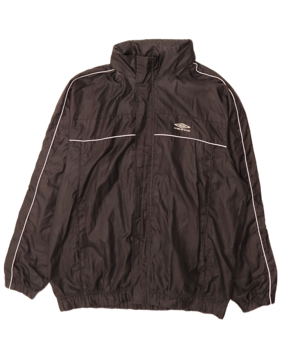 Umbro Herren-Trainingsanzug mit normaler Passform, Top-Jacke, groß, schwarz, Polyester, Sport