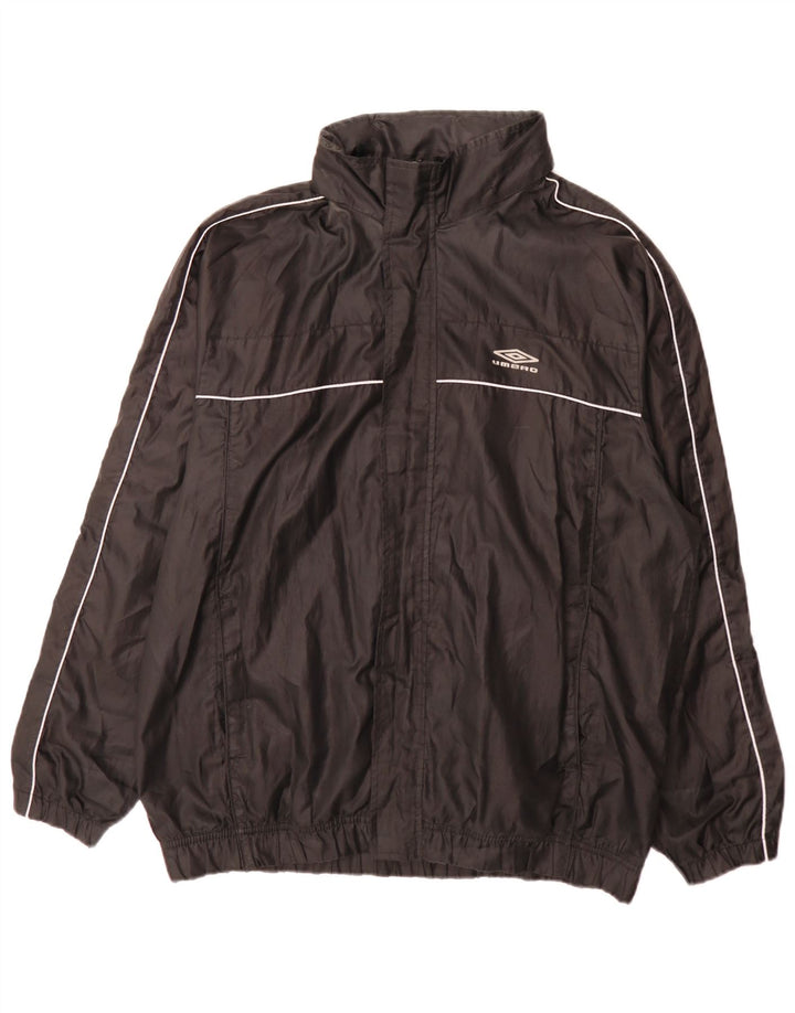 Umbro Herren-Trainingsanzug mit normaler Passform, Top-Jacke, groß, schwarz, Polyester, Sport