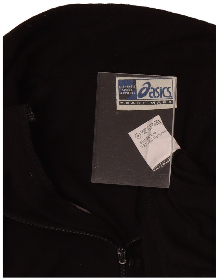 Asics Herren-Pullover-Trainingsanzug mit Reißverschluss, 2XL, Schwarz, Polyester