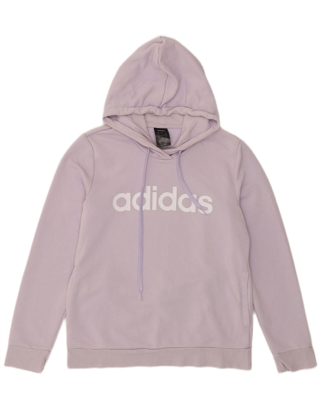 ADIDAS Damen Graphic Hoodie Pullover UK 12/14 Mittellila Baumwolle