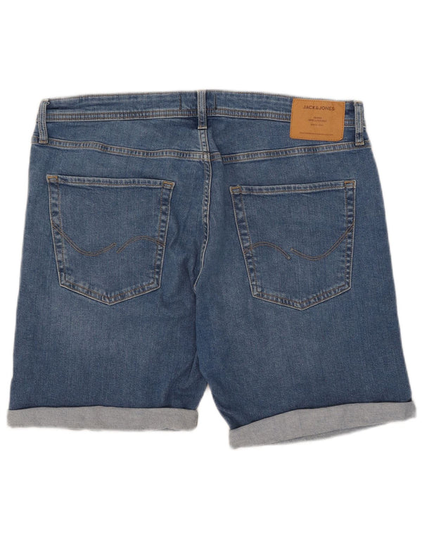 Jack & Jones Herren Chris Relaxed Fit Denim Shorts XL W38 Blaue Baumwolle