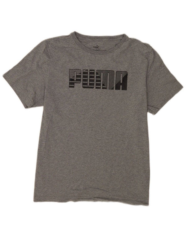 Puma Herren-T-Shirt mit Grafik, groß, aus grauer Baumwolle