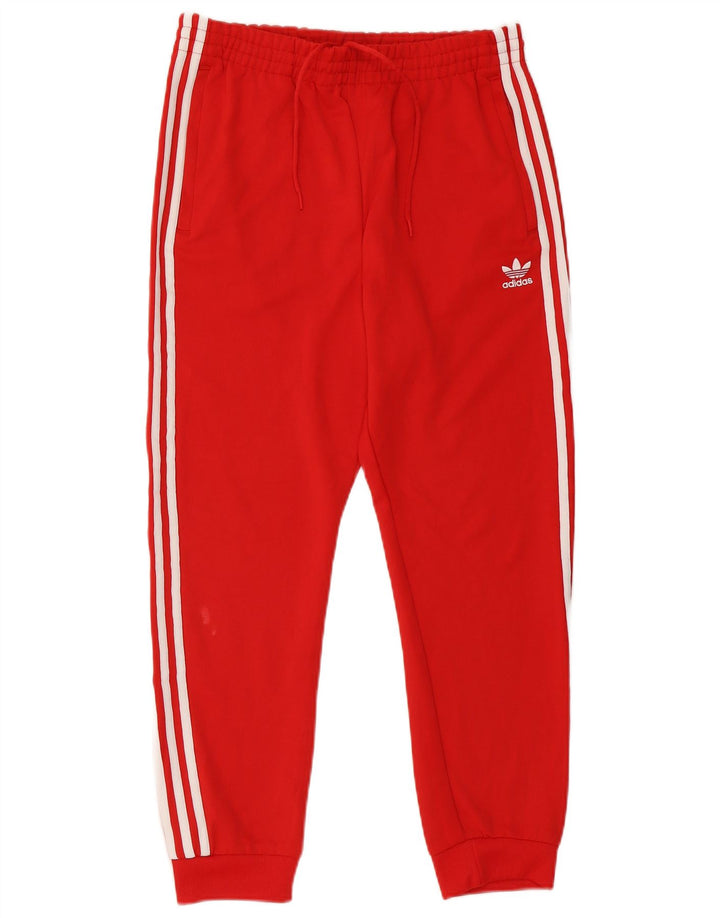 Adidas Herren-Trainingshose, Jogginghose, groß, rot, Polyester