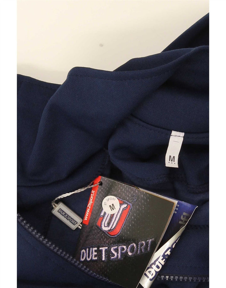 Vintage Herren-Sweatshirt mit Reißverschluss, mittleres Marineblau