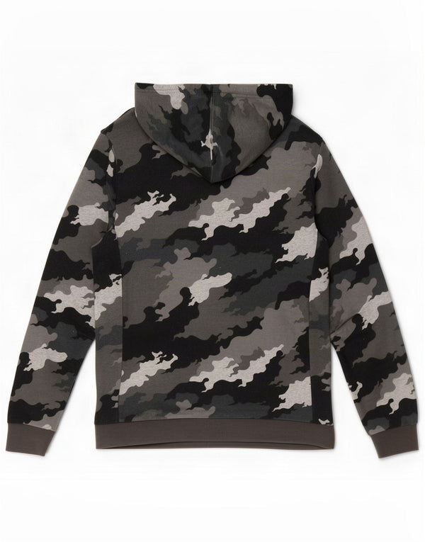 Adidas Kapuzenpullover mit Grafik für Jungen, 13–14 Jahre, graue Camouflage-Baumwolle