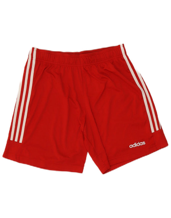 Adidas Damen Sportshorts UK 14 Mittelrotes Polyester