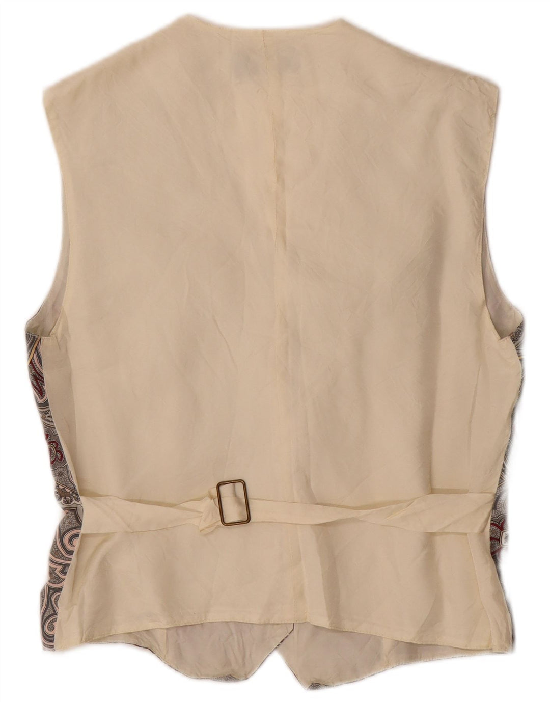 Vintage Damen Weste IT 44 Mittelgraue Paisley-Baumwolle