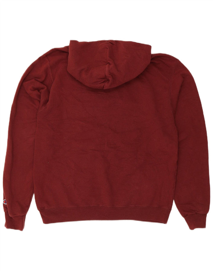 Champion Herren-Kapuzenpullover mit grafischer regulärer Passform, Medium Maroon College