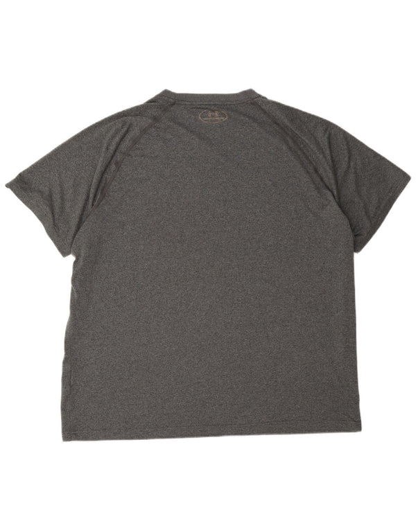 Under Armour Herren Heat Gear T-Shirt Top XL Grau meliert