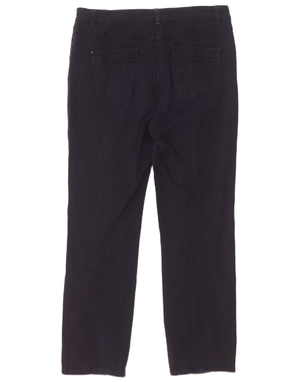 M&Co Damen Straight Jeans UK 16 Large W34 L30 Marineblaue Baumwolle