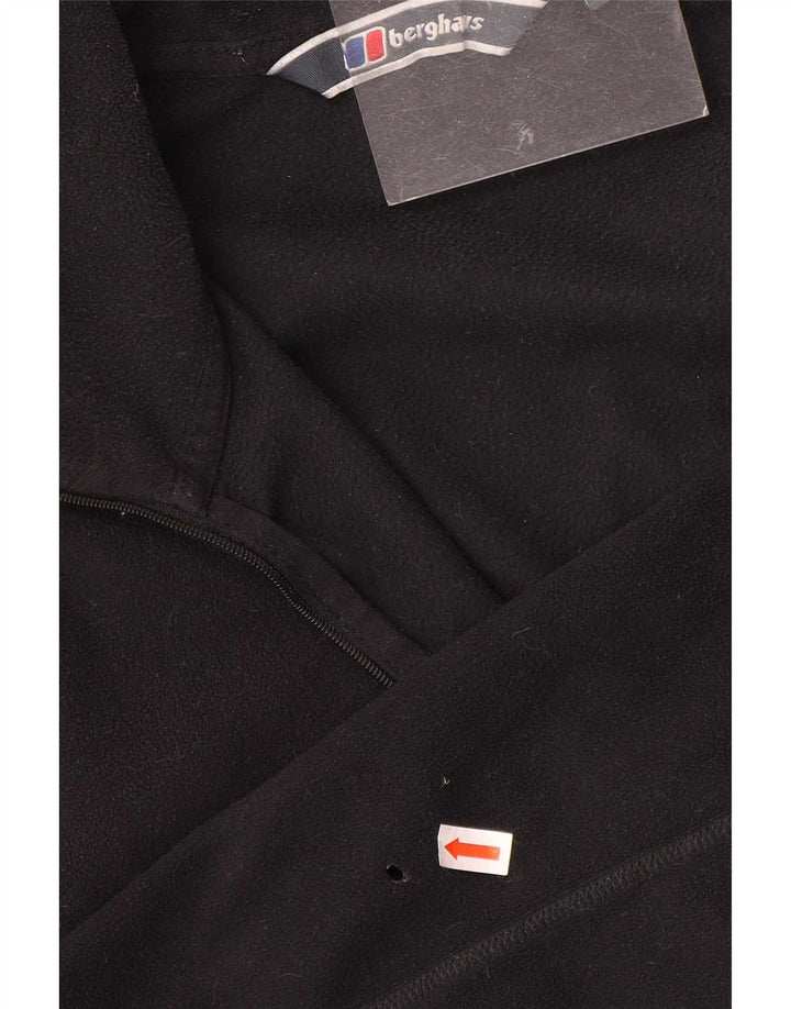 Berghaus Herren-Fleecepullover mit Reißverschluss, XL, Schwarz, Polyester