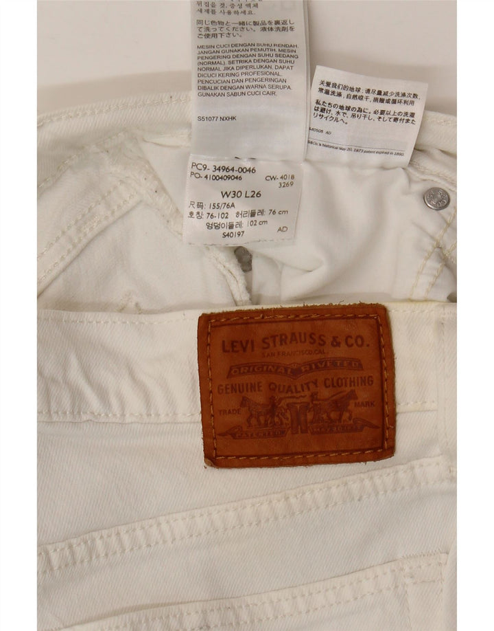 LEVI'S Damen Wedgie Straight Jeans W30 L26 Weiße Baumwolle