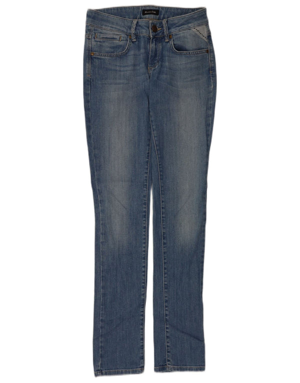 Massimo Dutti Damen Slim Jeans W26 L32 Blaue Baumwolle