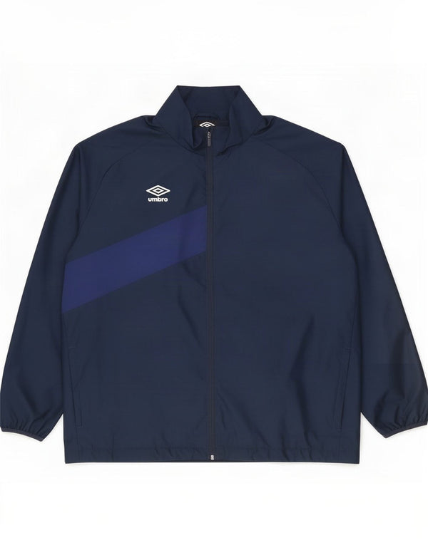 Umbro Herren-Trainingsanzugoberteil, Jacke, 3XL, Marineblau, Farbblock-Polyester