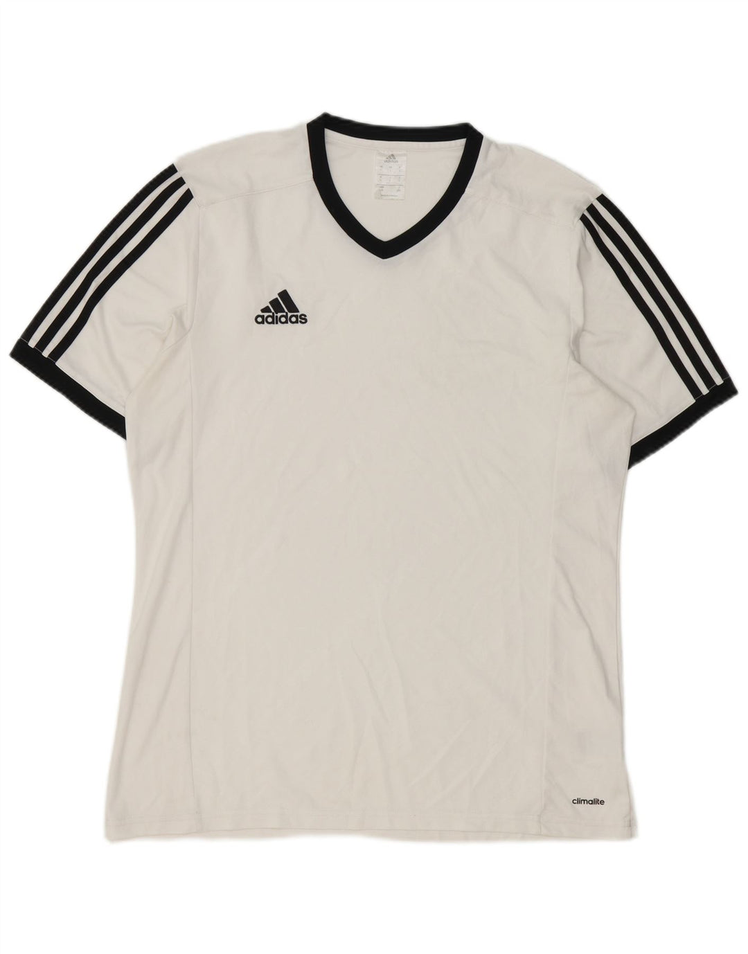 Adidas Herren Climalite T-Shirt Top Large Weiß Polyester