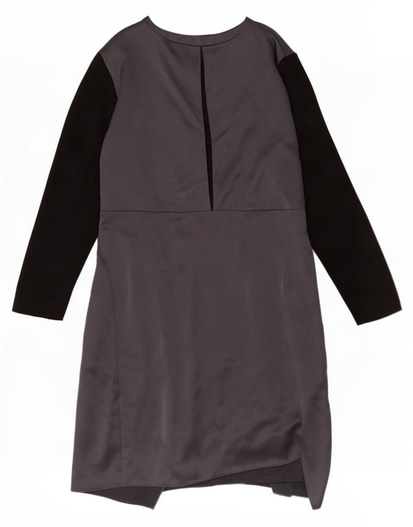 Marks & Spencer Damen A-Linien-Kleid UK 24 4XL Silber Farbblock