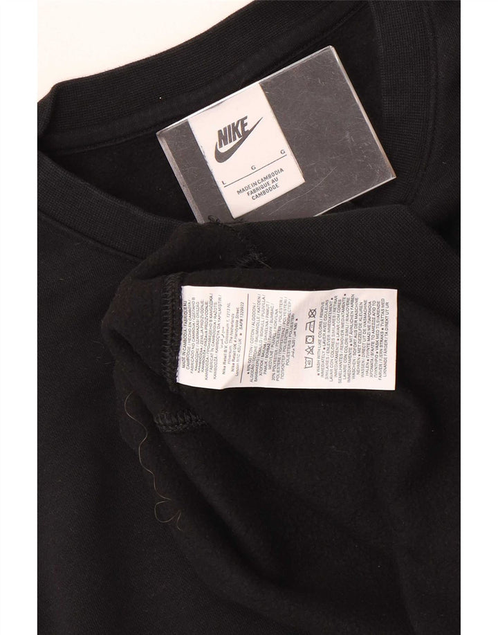 Nike Herren-Sweatshirt-Pullover, groß, schwarze Baumwolle