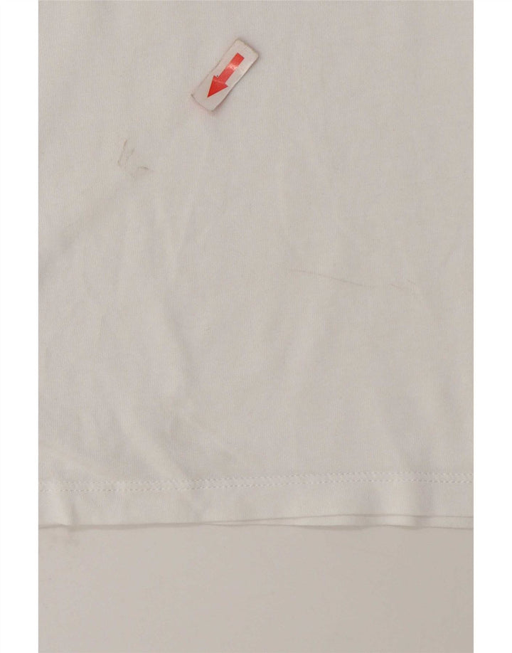 Levi's Damen Grafik-T-Shirt-Oberteil UK 14 Mittelweiß