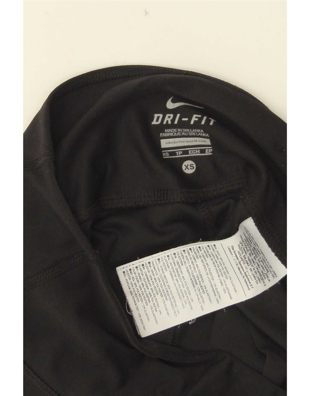 Nike Damen Dri Fit Leggings UK 4 XS Schwarz Polyester