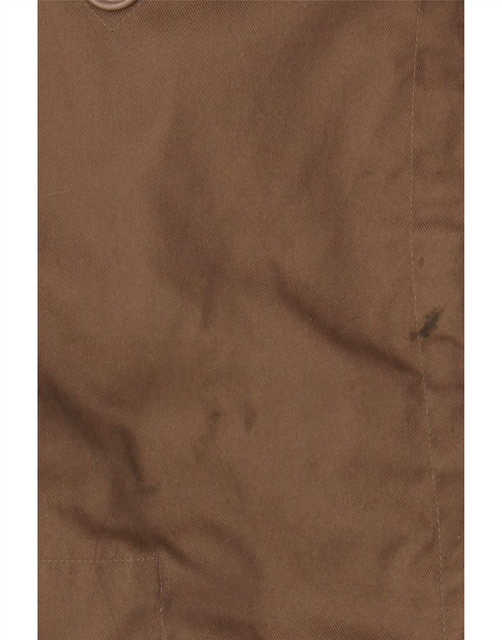 VINTAGE Herren-Parkajacke mit Kapuze, UK 42, XL, braun, Polyester