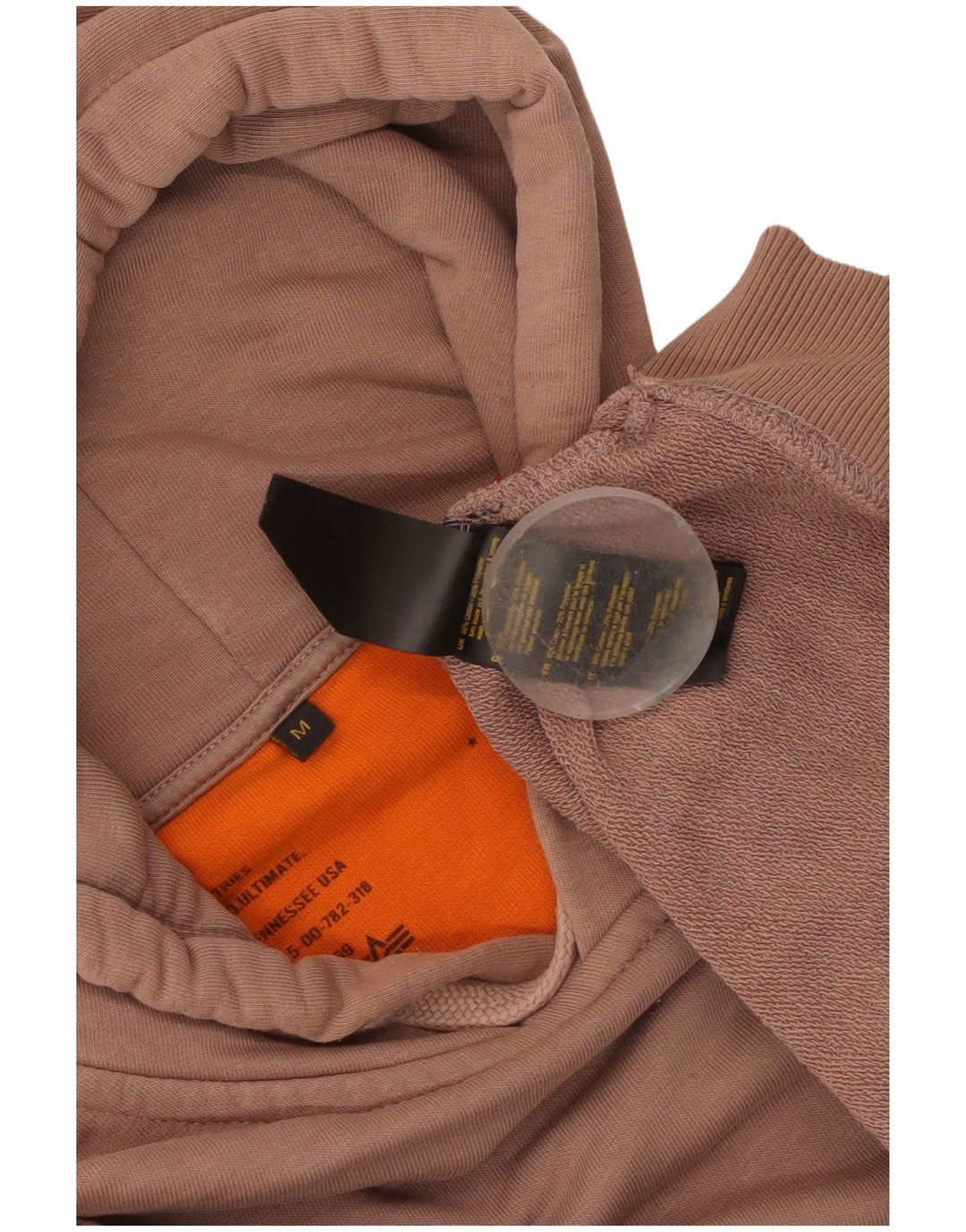 Alpha Industries Herren-Kapuzenpullover aus Baumwolle in Mittelrosa