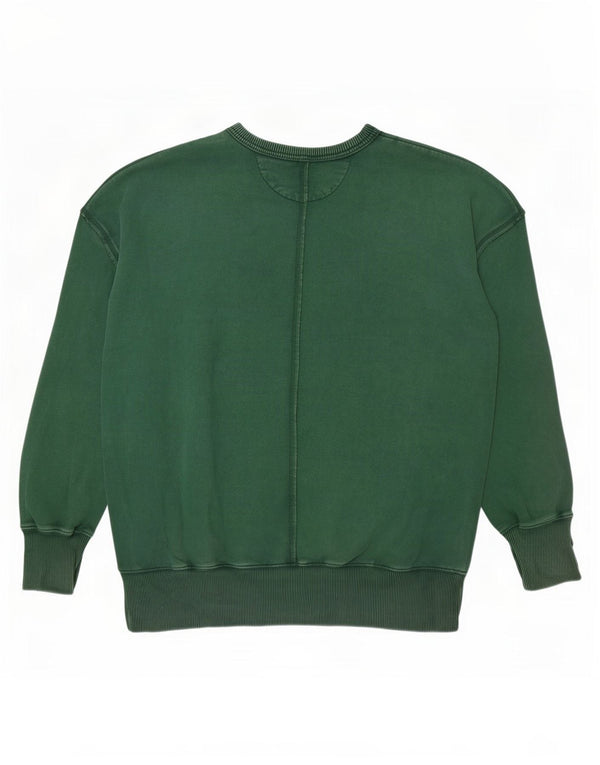 American Eagle Herren-Sweatshirt mit Grafik, lockere Passform, XS, grüne Baumwolle
