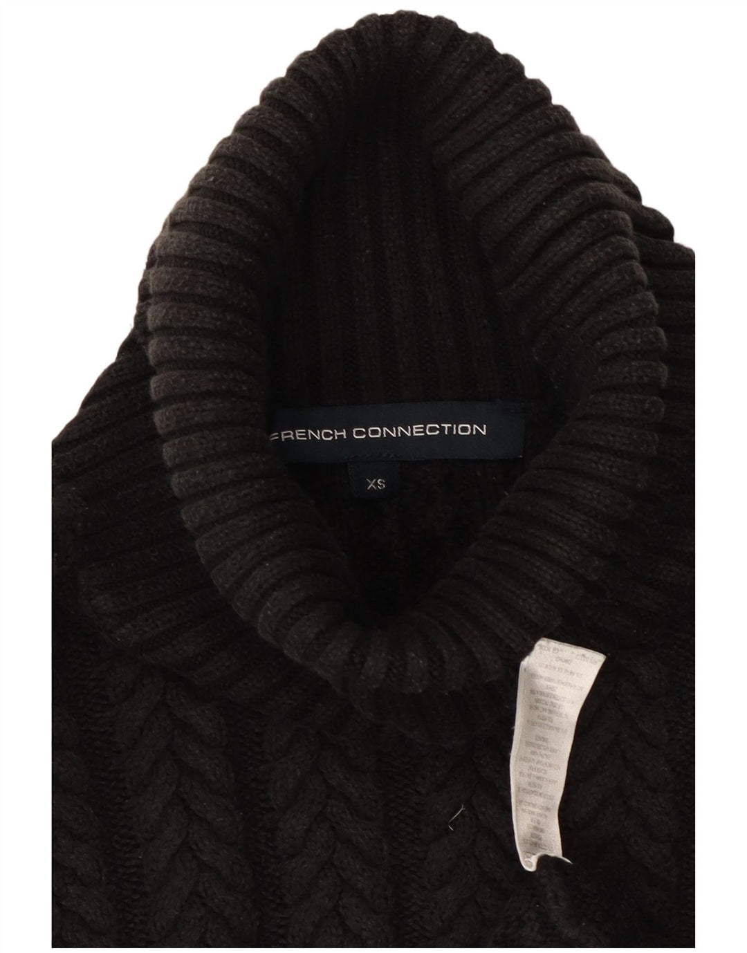 FRENCH CONNECTION Damen-Pullover, übergroß, Rollkragenpullover, Gr. 6, XS, Schwarz