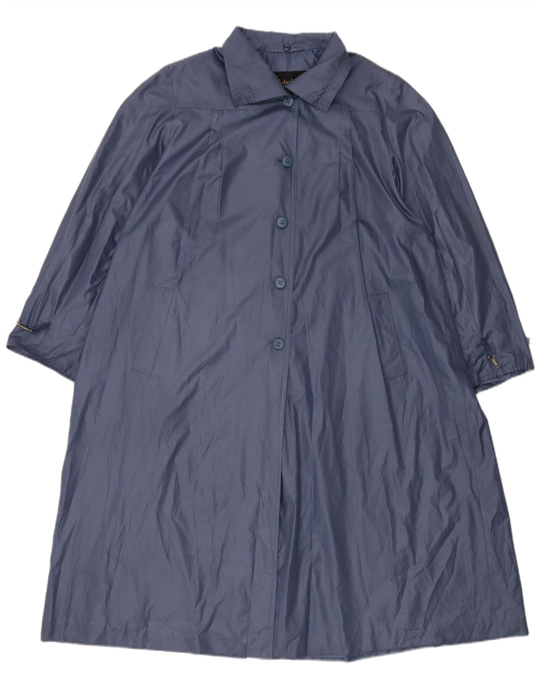 Claude Havrey Damen Übergroßer Mantel EU 41 Mittelblaues Polyester