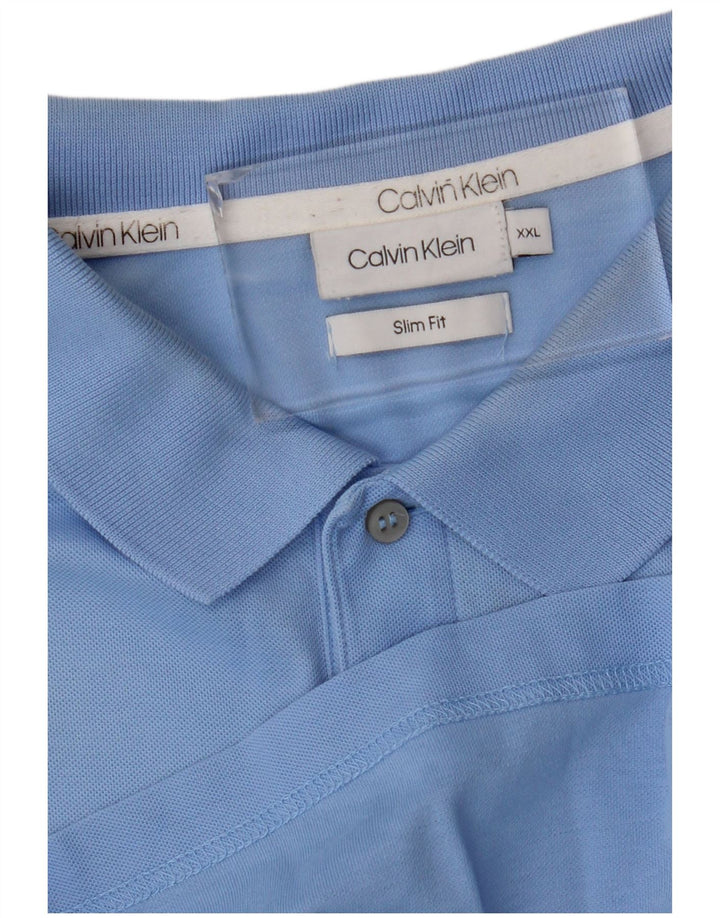 Calvin Klein Herren Slim Fit Poloshirt 2XL Blau