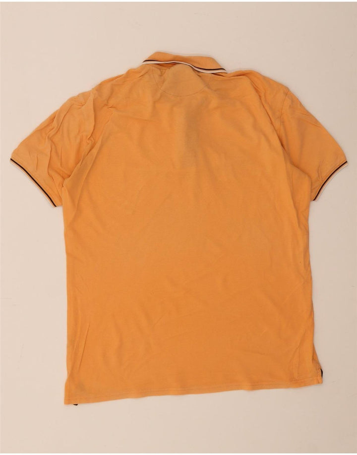 Champion Herren Poloshirt XL Orange gestreift