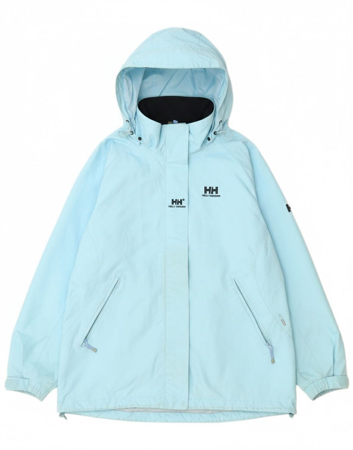 Helly Hansen Damen Regenjacke mit Kapuze UK 18 XL Blau Polyester
