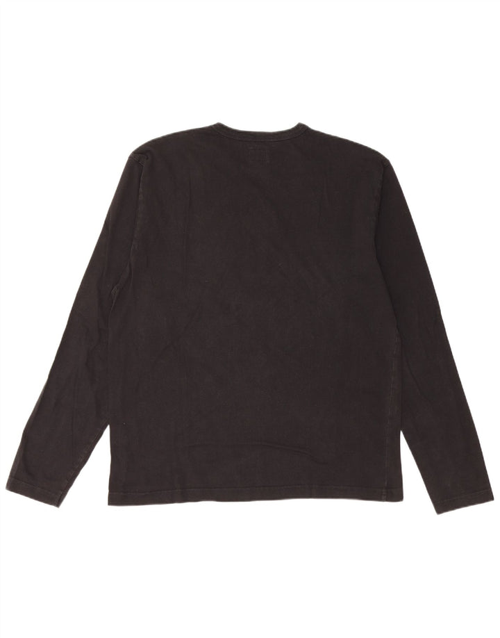 Calvin Klein Jeans Herren Graphic Top Langarm Large Schwarz Baumwolle