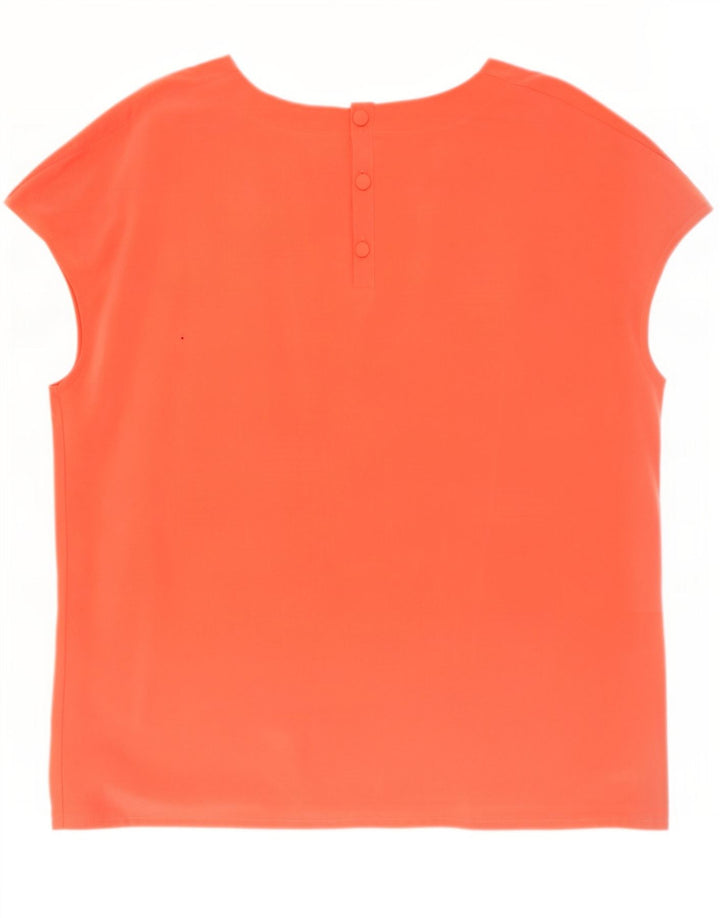 Vintage Damen Bluse Top UK 18 XL Orange