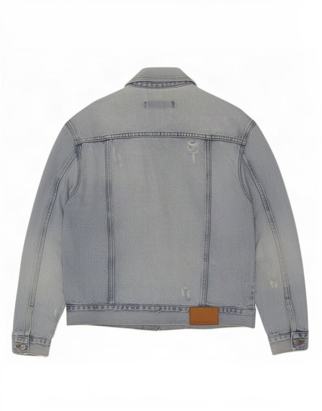 Calvin Klein Jeans Herren Distressed Jeansjacke UK 38 Mittelblaue Baumwolle