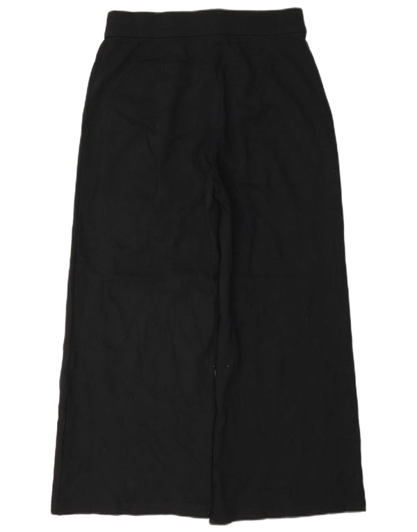 Marks & Spencer Womens High Waist Trousers UK 10 Small W27 L25 Black
