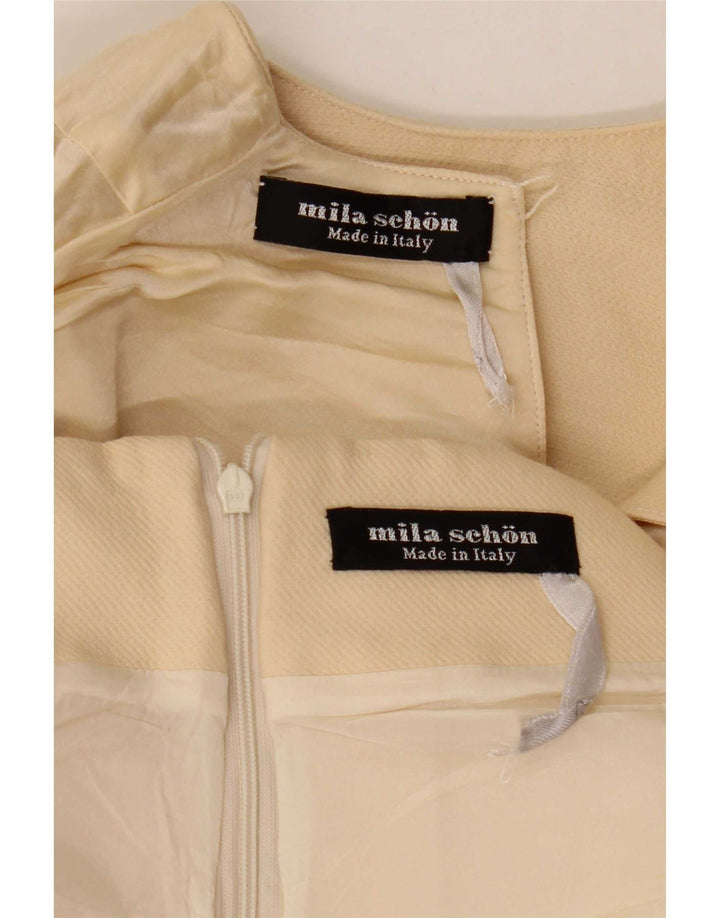 Mila Schon Damen 2-teiliges Rockset IT 42 Medium W26 Beige Wolle