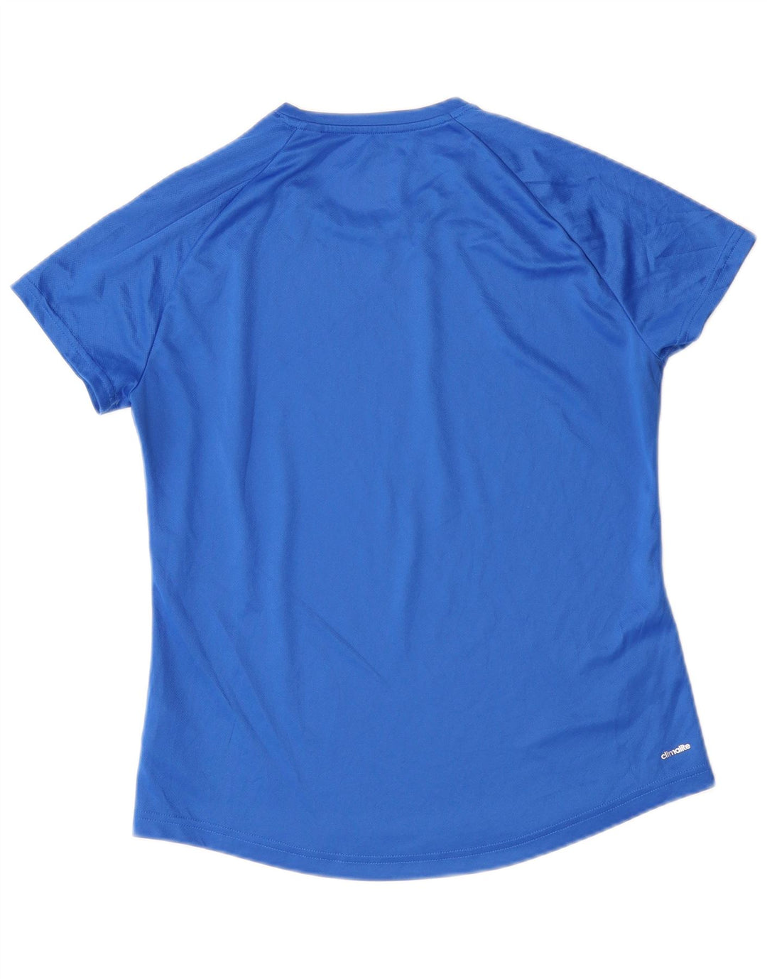Adidas Damen Climalite T-Shirt Top UK 12/14 Mittelblaues Polyester