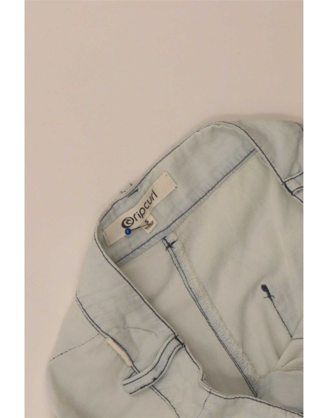 Rip Curl Damen-Hose mit weitem Bein, kurz geschnitten, Größe S, W28, L23, Blau