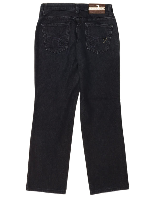 Trussardi Damen Crop Straight Jeans W27 L26 Marineblaue Baumwolle