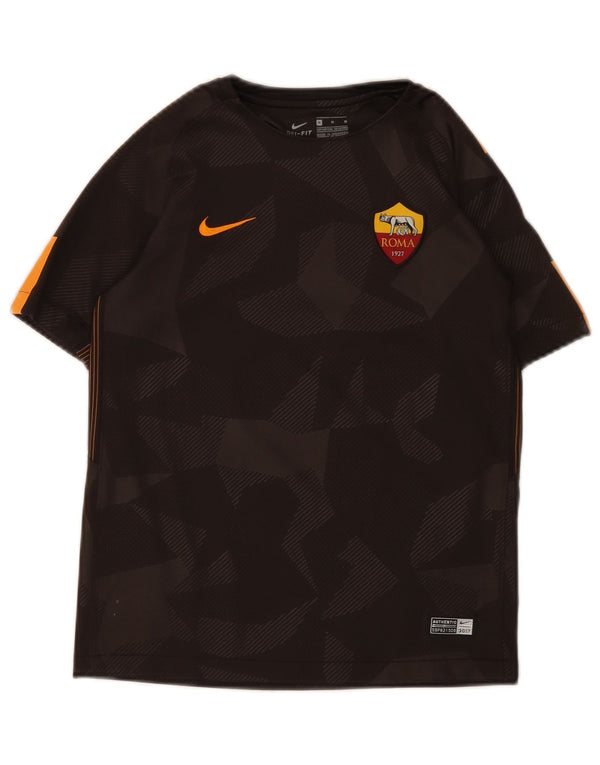 Nike As Roma Grafik-T-Shirt für Jungen, 10–11 Jahre, mittelbraun, geometrisch