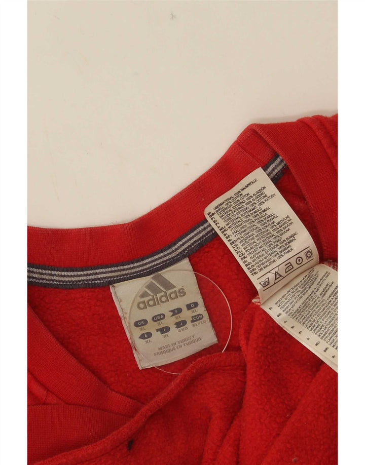 Adidas Herren Grafik-Sweatshirt-Pullover XL aus roter Baumwolle