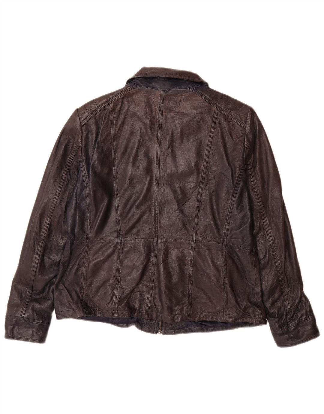 Mainpol Damen Lederjacke UK 16 Großes marineblaues Leder