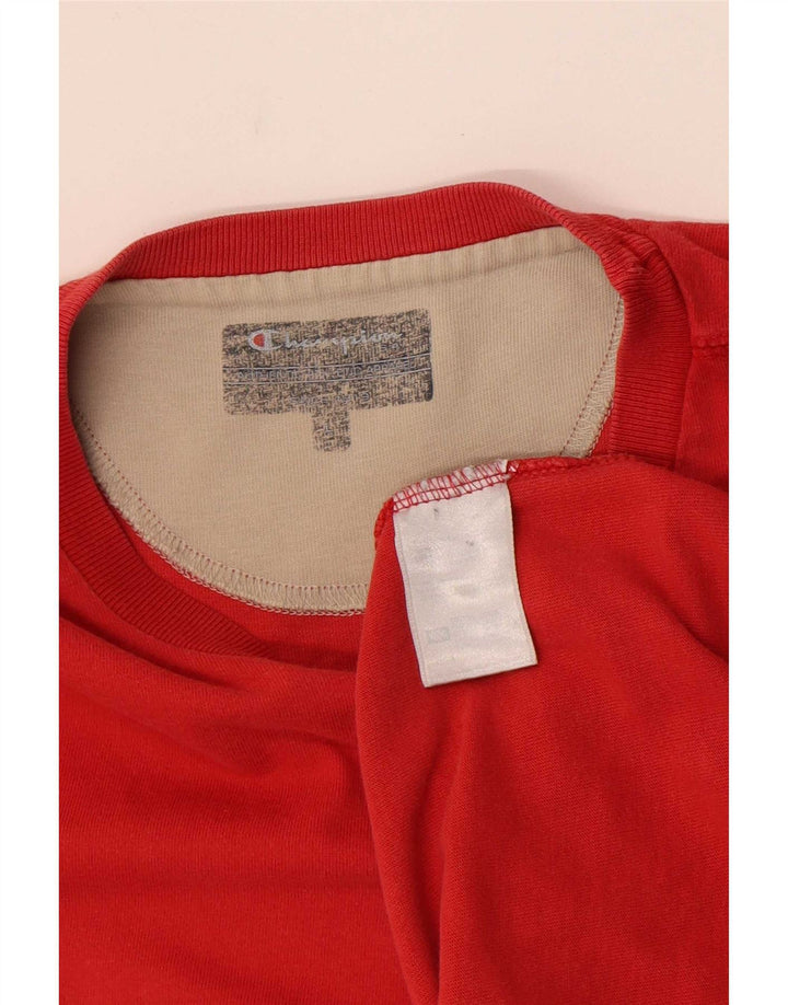 Champion Herren-T-Shirt mit Grafik, Größe L, aus roter Baumwolle