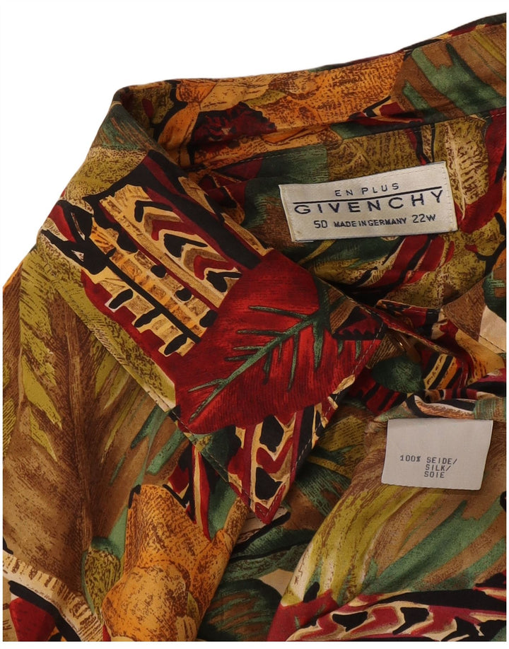 Givenchy Damen Kurzarm-Hemdbluse EU 50 3XL Mehrfarbig geblümt