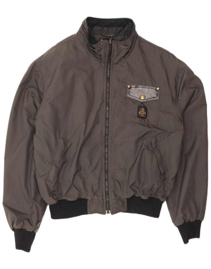 Refrigiwear Herren Bomberjacke UK 40 Large Grau Colourblock