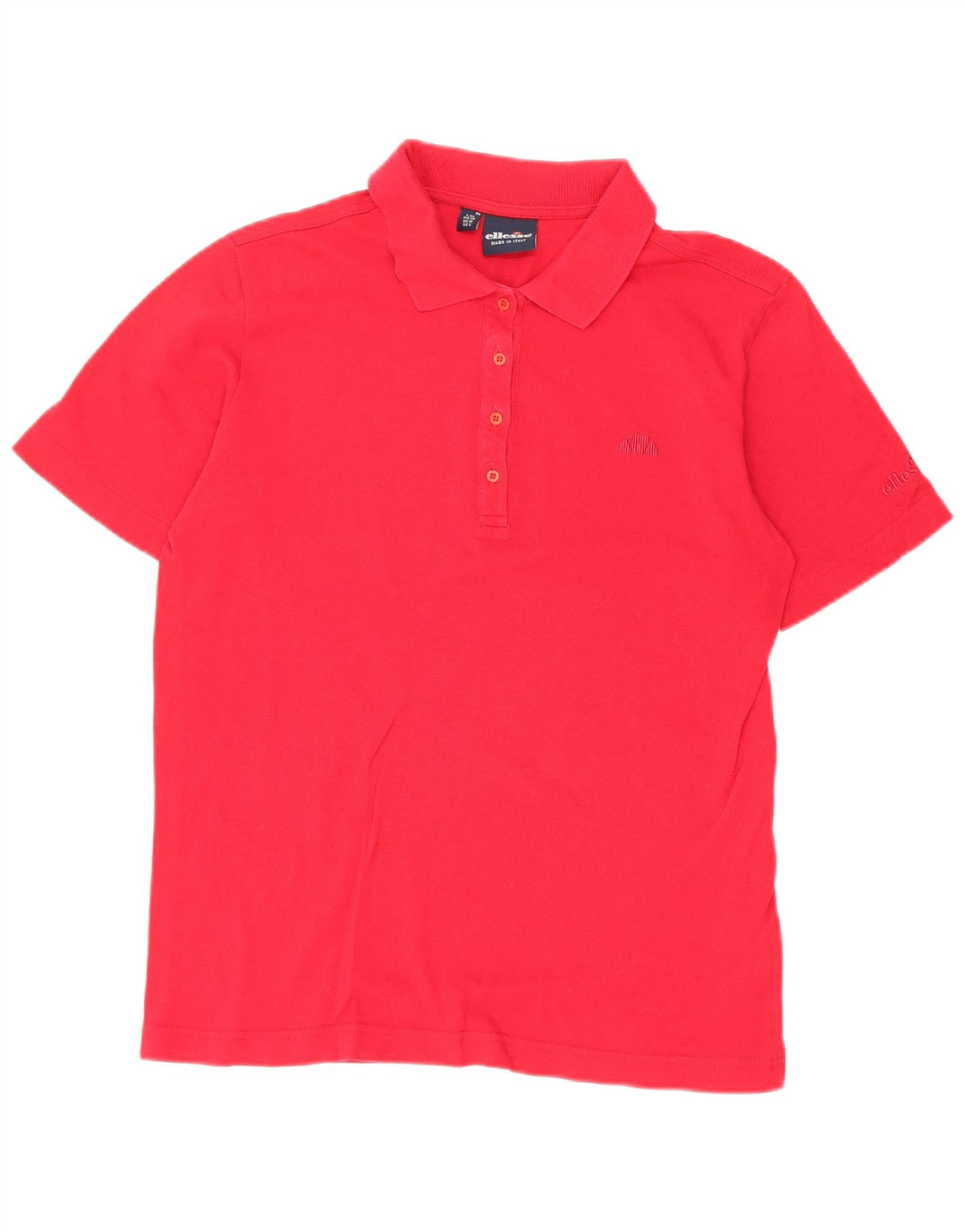 Ellesse Damen Poloshirt UK 10 Small Rot Baumwolle
