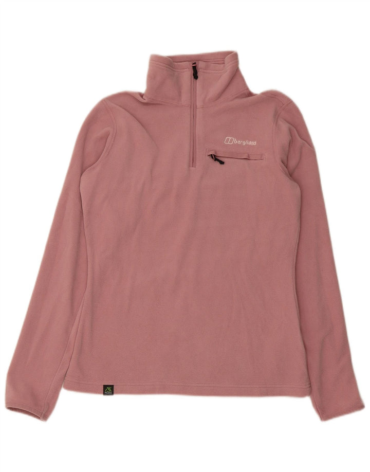 Berghaus Damen-Fleecepullover mit Reißverschluss am Hals, UK 10, Größe S, rosa, Polyester